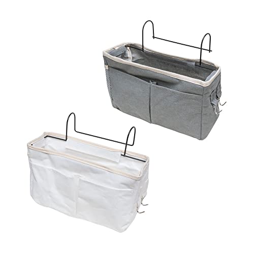 ベッドサイド収納ラック 吊り下げ ポケット シンプル ウォールポケット 2色 大容量 A-ITEM エーアイテム