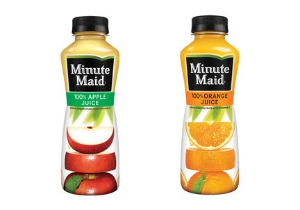 LUV BOX - Variety Minute Maid Juice Pack 12oz Plastic Bottle, 20ct.,100% Juice Apple,100% Juice Orange.