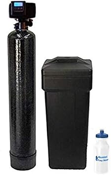 Fleck SST60 AFW Filters 5600SXT 48,000 Grain Upgraded SST60-10 Purolite Water Softener Digital SXT Metered Whole House System, Black
