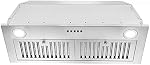 Insertion de la portée du capot 30 inch,Hotte d'évent de cuisine en acier inoxydable 600CFM,Cuisinière de cuisine intégrée avec contrôle bouton avant et devant LED Lumières, Filtres à déflecteur,Ductible incrusté/induit