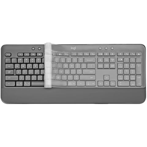 Keyboard Cover Compatible with Logitech Signature K650 Bluetooth Wireless Keyboard - Transparent Silicone Keyboard Protector Skin Cover
