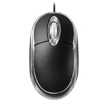 Mouse USB Óptico com Fio 1200 DPI Ergonômico Preto | Plug and Play | Alta Precisão | Compatível com Notebook, PC, Windows, Linux e Mac