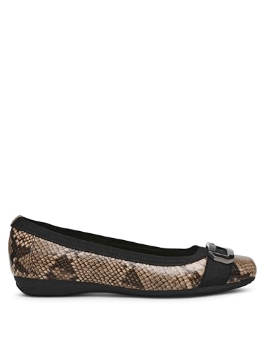 Image of Anne Klein Uplift Flats for Women - Textile Upper and Lining - Stretch Collar - 90 Flexibility - Square Cap Toe