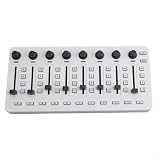 Portatile per controller tastiera midi con USB-C e BT, 8 encoder rotativi Drum Pad per produzione in studio Controllo sintetizzatore virtuale Design compatto 10,1 pollici
