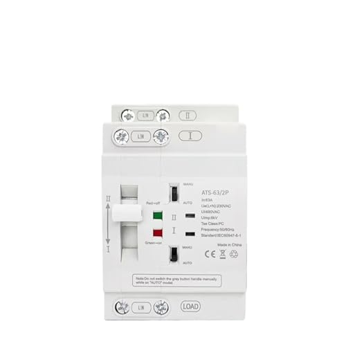 Interruptor de transferencia automática doble potencia 2P 25A 110V para generador