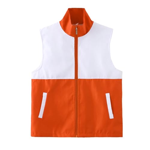 Cambkatl Men's Full Zip Stand Collar Golf Vest Lightweight Softshell Outerwear Sleeveless Hiking Runing Jacket with Pockets