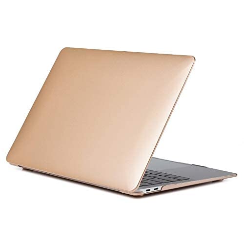 Image of Case Compatible with MacBook Air 13.6 inch 2025 2024 2023 2022 Release M4 A3240 M3 A3113 M2 A2681 Plastic Hard Shell Cover Case, Metallic Gold