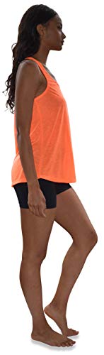 image for Sexy Basics Women's Everyday Flowy Burnout Slub Racer Back Active Work