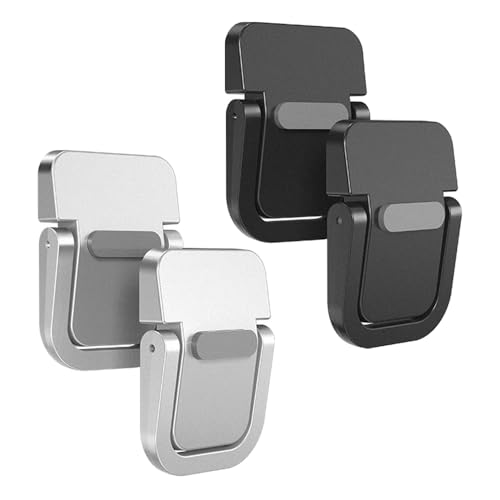 TRKETK 4 Pezzi Supporto per Computer Portatile, Mini Supporto per Laptop Invisibile Piedini per Laptop Portatili con Silicone Antiscivolo per la Tastiera del Computer da Scrivania (Nero+ Argento)