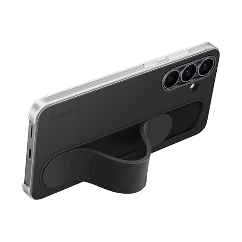 Image of SAMSUNG Galaxy S25 FE Standing Grip Phone Case, Protective Cover with Stand, Hands Free, Secure Grip, Soft, Comfortable Design, US Version, Black