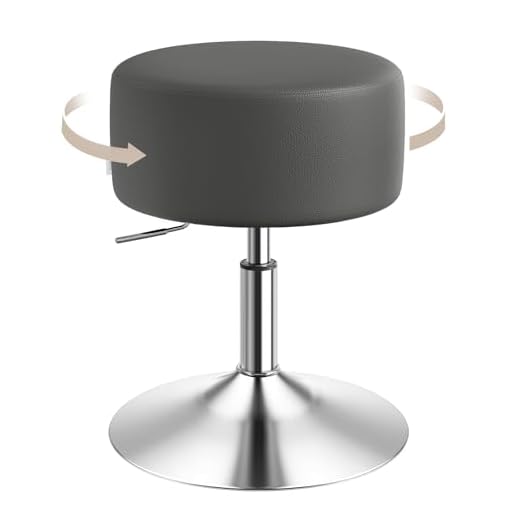 Tabouret de bar design en similicuir,hauteur réglable tabouret BH14gr-1,Gris