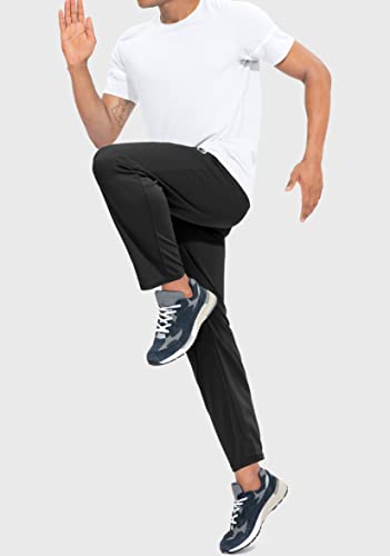 G Gradual Men's Sweatpants With Zipper Pockets Open Bottom Athletic Pants For Men Workout, Jogging, Running, Lounge (Black, Large) #TOP5