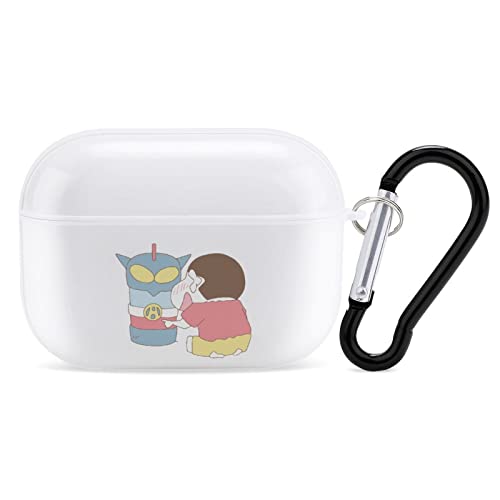 クレヨンしんちゃん airpods pro2 ケース かわいい airpods pro 第2世代 ケース キャラクター airpods pro 第2世代 カバー エアーポッツプロ ケース キーホルダー付き 保護ケース おしゃれ イヤホンケース 落下防止 耐