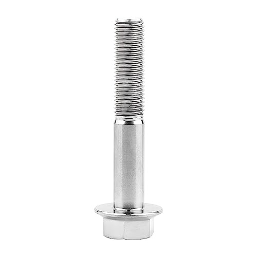 Image of Ti Screws M10 x 20 25 30 35 40 45 50 55 60 65 70 75 80 90 100mm 1.25 Pitch Titanium Flange Hex Bolt Pack of 4 (Silver, M10x60mm)