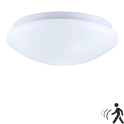 Plafonnier à capteur de mouvement, LTXDJ plafonnier de salle de bains 20w avec capteur de mouvement à 360 °, 1000-2000lm super lumineux, plafonniers LED pour sous-sol de chambre à coucher (6000k) Cover