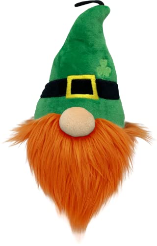 Huxley & Kent for Dogs | Mulligan McGnome (Small) | St. Patrick's Day Power Plush Dog Toy with Squeaker | Funny Dog Toy | Cute Dog Toy Squeaky Dog Toy