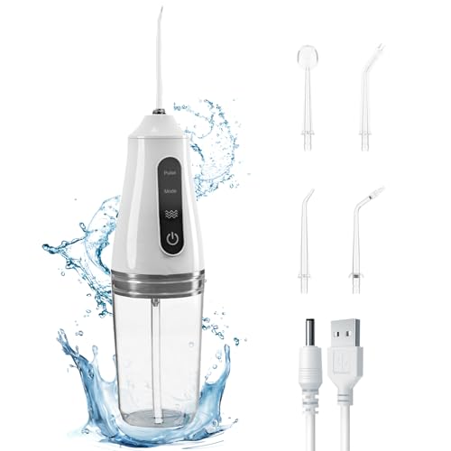 Portable Water Dental Flosser with 4 Jet…