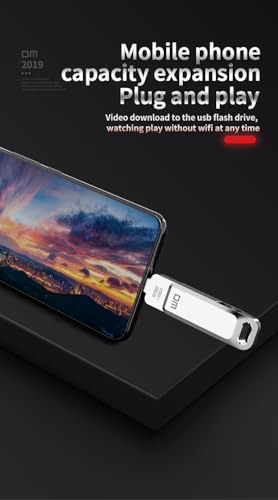 Image of DM PD168 64 GB Metal Pen Drive USB 3.1 Portable Pendrive USB Flash Drive Zinc Alloy Super Fast High Speed Waterproof Pen Drive for Computer Laptop MacBook (64 GB)