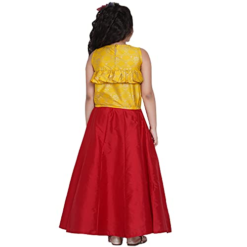 Image of Bitiya By Bhama Girl's Silk Blend Lehenga & Choli
