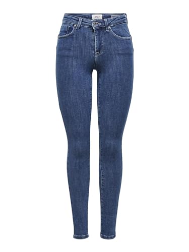 ONLY ONLPOWER Mid Push UP SK JEA REA3223 Noos Jeans Skinny, Blu (Dark Blue Denim Dark Blue Denim), 38W / 34L Donna