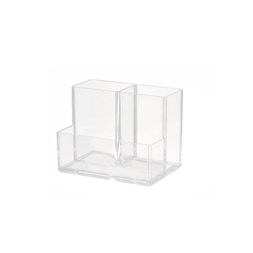 SMDLG Washable Countertop pen holder plastic stationery pen stand large-capacity office storage box transparent organizer Practical