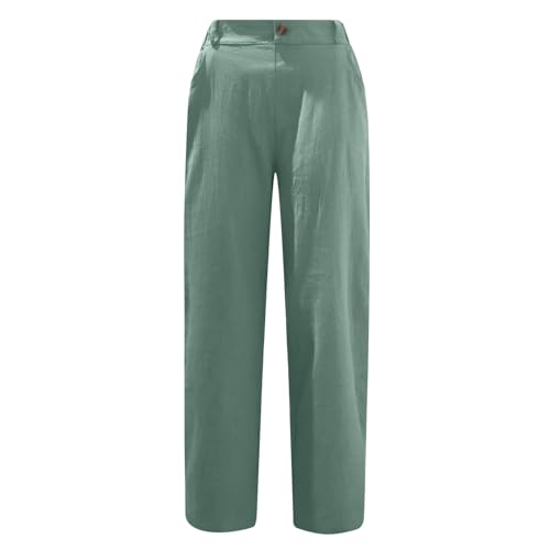 Lastesso Linen Pants Women Spring Summer Lounge Capris Vintage High Waist Straight Cotton Linen Pants Loose Ladies Trouser4