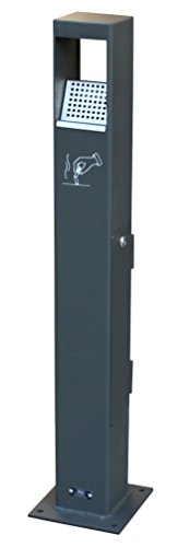 ADO - Cenicero Kesmo para Exterior de Gran Resistencia. Ceniceros de Recogida de Colillas de Gran Capacidad, accesible Solo con Llave