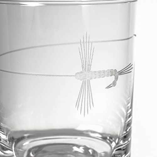 Rolf-Glass-Fly-Fishing-Double-Old-Fashioned-Glass-13-ounce-Set-of-4-Whiskey-Glass-Set-of-4-Lead-Free-Crystal-Glass-Engraved-Whiskey-Tumbler-Glasses-Made-in-the-USA