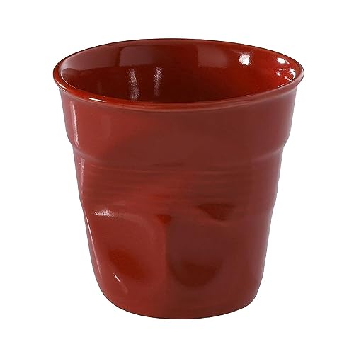 Revol Froisses Cappuccino Crumple Tumbler, Pepper Red