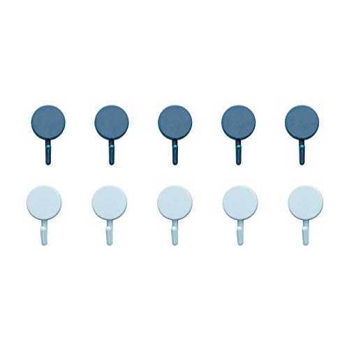 shizuku 10 Pièces Crochet Mural Crochet Adhésif Crochets pour Serviettes de Bain, pour Cuisine, Salle de Bain, Bureau, Chambre, Salon Cover