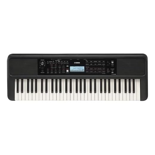 Yamaha PSR-E383 Teclado portátil - 61 teclas, incluye adaptador de corriente, voces y ritmos integrados, ligero y compacto, ideal para principiantes, aprendizaje y práctica en casa
