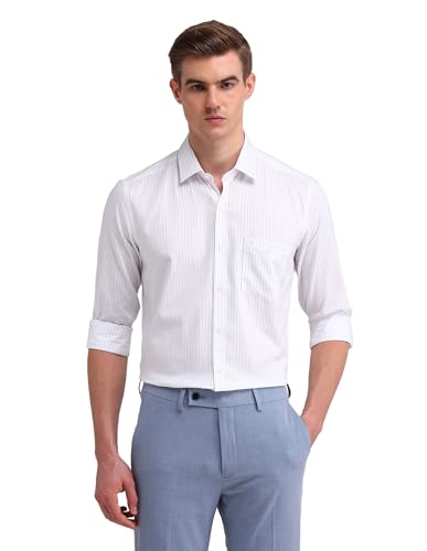Image of Arrow Slim Fit Mens Formal Shirt - 100% Cotton, Breathable & Comfortable, Full Sleeves Shirts for Men