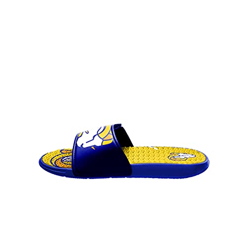 FOCO Los Angeles Rams NFL Mens Colorblock Big Logo Gel Slide - XL4