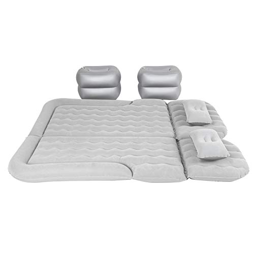 Aufblasbares Autobett, Luftmatratze, Campingbett, Auto-Luftmatratze, Aufblasbares, Verdicktes Reisebett, Isomatte, Camping-Zubehör (Grau)