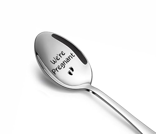 Image of | We're Pregnant Pregnant, Pregnancy Announcement, Pregnancy Spoon, Baby Announcement | Expecting parents gift | Cute pregnancy gift | Gift for her