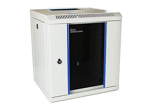 Alcasa GC-R0100 Armario Rack 6U Bastidor de Pared Gris - Estantería (6U, Bastidor de Pared, Gris, Acero, Vidrio, Acero)