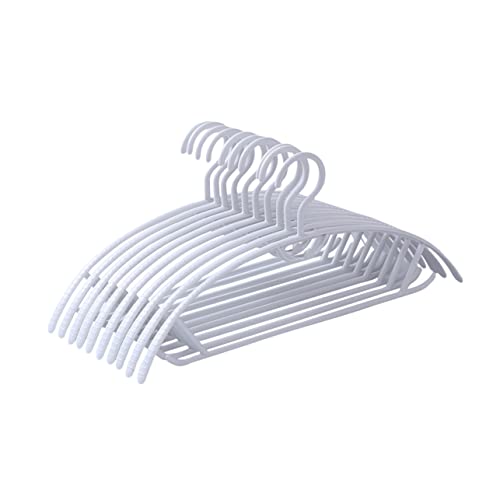 Unomor 10 Pack Suit Hangers Non-Slip Wide Shoulder Coat Hangers Heavy Duty Plastic Wardrobe Hanger Rack for Clothing Organizer