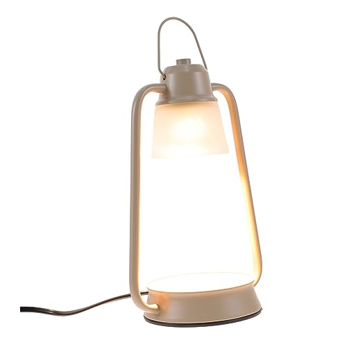 Luxshiny 1 Set Candle Warmer Lamp Electric Wax with Timer Dimmable Light Retro Design for Jar Candles Smokeless Home Fragrance Warmer for Bedroom Living Room US Plug