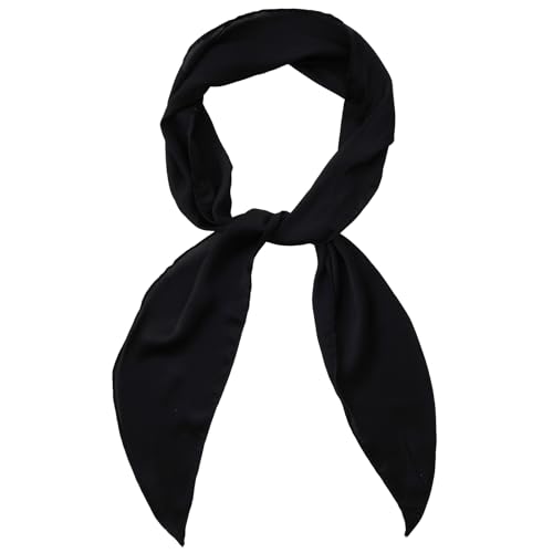 Solid Color Skinny Neck Scarf for Women, Long Neckerchief Men Hair Band for 50's Costume Party Wedding Cosplay
