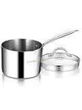 VENTION Tri-Ply Stainless Steel Saucepan with Glass Strainer...