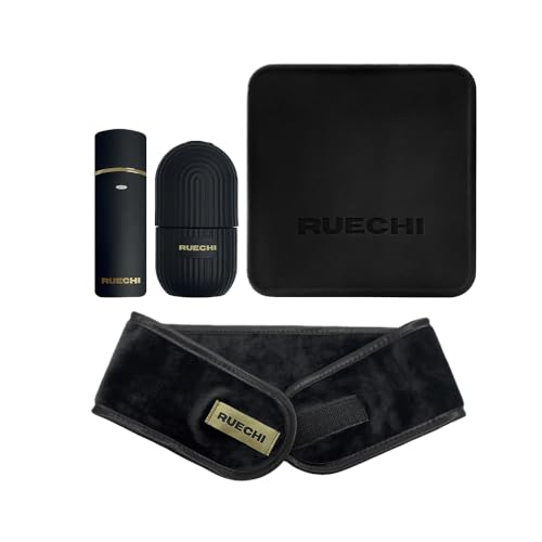 RUECHI Beauty Refresh Kit with Nano Mister, Kryo Sculpting Tool, Spa Headband, Vanity Bag, 4 Pieces