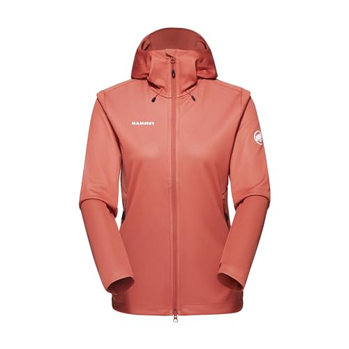 Mammut Damen Softshelljacke, aus der Serie Ultimate VII, S, Orange, Kapuzenjacke, Funktionsjacke, aus Gore Windstopper