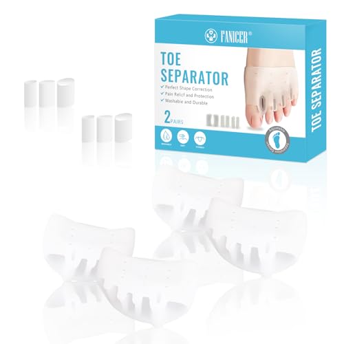2 Piezas Corrector de Dedos de Pies, Corrector de Pies mujeres y hombres, Espaciadores Hallux Valgus