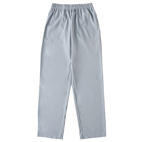 Muslim Clothes for Men Solid Pants Kaftan Wide Leg Trousers Elastic Waist Night Gowns Pastor Thobe