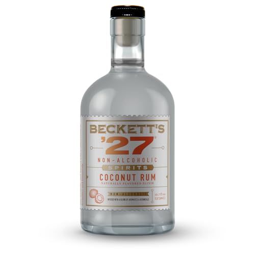 Beckett's '27 Coconut Rum Non-Alcoholic Spirit - Non-Alcoholic Beverage With Distilled Botanicals - Low-Calorie Natural Flavored Non Alcoholic Drink - 12.7 Fl Oz