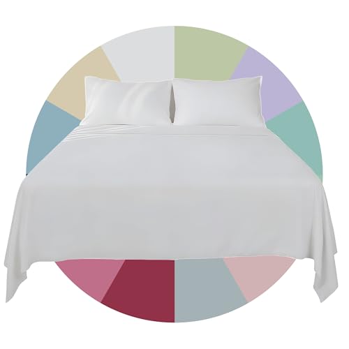 H HANSEL HOME Juego de Sábanas Cama 105x190/200cm 3 Piezas, Microfibra Extra Suave, Bajera Ajustable, Encimera, Funda de Almohada   Color Aleatorio, Envío según Disponibilidad