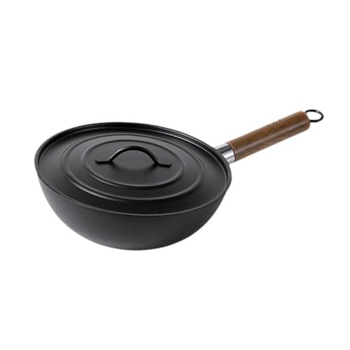 Wok con fondo redondo, no adherente, con tapa miniatura 7