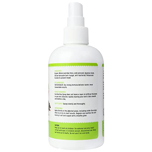 UnRuffledRx Aloe Vera Bird Bath Spray for Daily Care & Skin Health 8 Fl Oz - Image 4