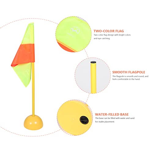 Hanabass 1 Set Soccer Football Field Corner Flags Portable Soccer Flags Soccer Poles With Base Dribbling Soccer Equipment For Training #TOP2