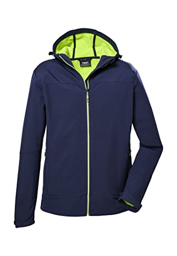 killtec Mężczyźni Kurtka softshell/kurtka outdoorowa z kapturem MN SFTSHLL JCKT, dunkelnavy, L, 41057-000